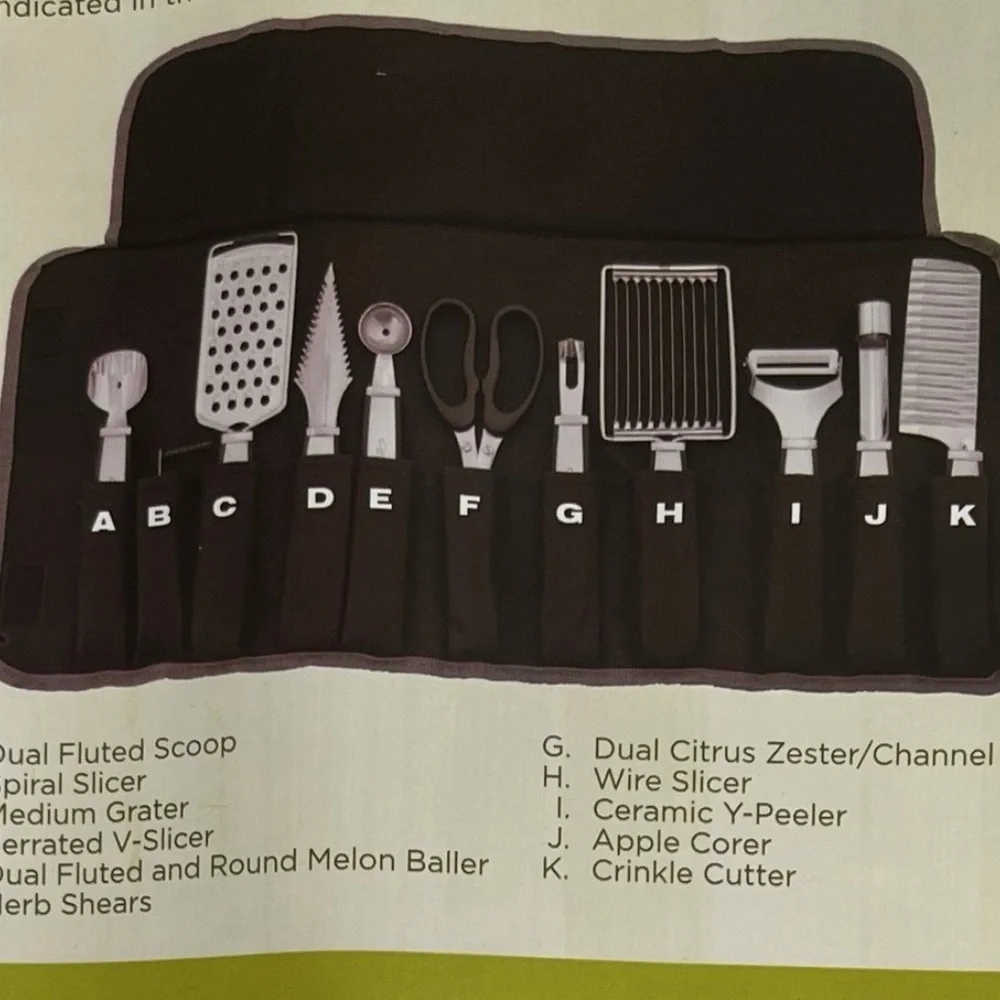 Wolfgang Puck 12-Piece Prep & Garnish Set – Black – NEW Unused – HSN 218276-001